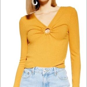Topshop hoop long sleeve top